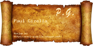 Paul Gizella névjegykártya