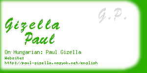 gizella paul business card